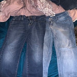 2 non ripped jeans
